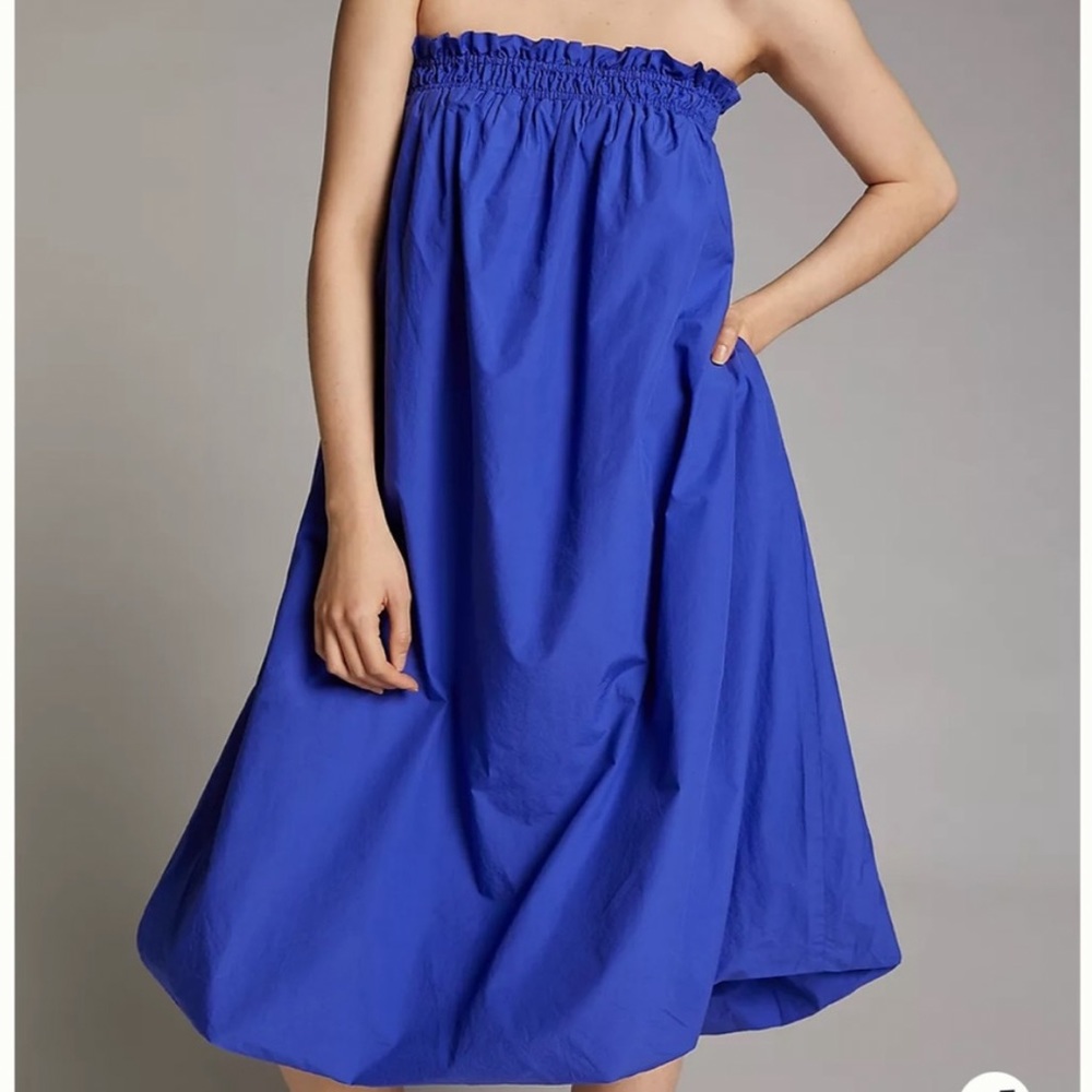 Anthropologie Maeve Blue Bettina Bubble Dress. Size Medium.